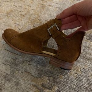 The Office of Angela Scott Suede Moto Shoes